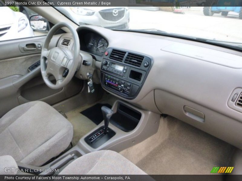Cypress Green Metallic / Beige 1997 Honda Civic EX Sedan
