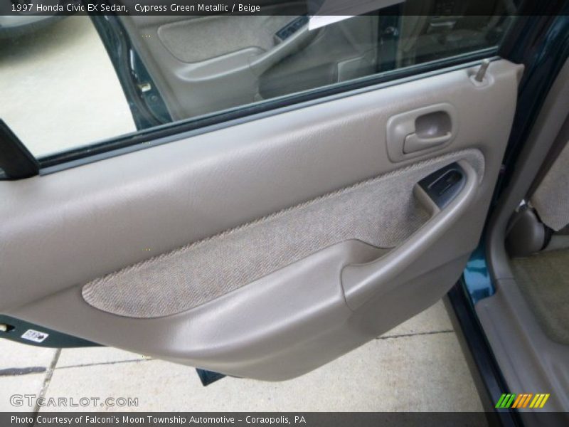 Cypress Green Metallic / Beige 1997 Honda Civic EX Sedan