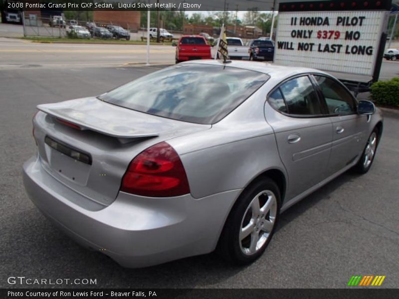 Liquid Silver Metallic / Ebony 2008 Pontiac Grand Prix GXP Sedan