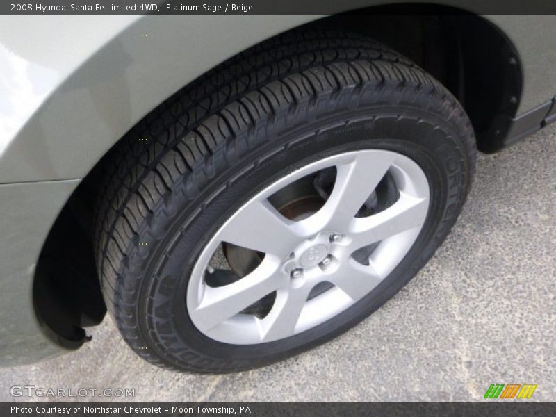 Platinum Sage / Beige 2008 Hyundai Santa Fe Limited 4WD