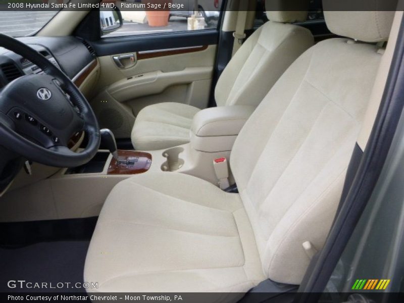 Platinum Sage / Beige 2008 Hyundai Santa Fe Limited 4WD