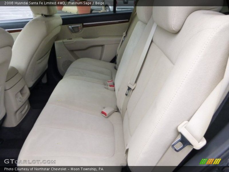 Platinum Sage / Beige 2008 Hyundai Santa Fe Limited 4WD