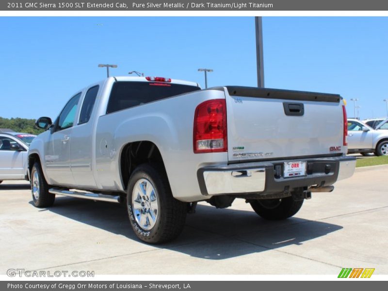Pure Silver Metallic / Dark Titanium/Light Titanium 2011 GMC Sierra 1500 SLT Extended Cab