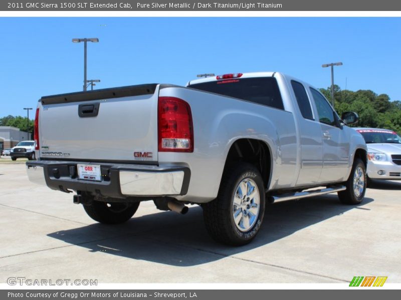 Pure Silver Metallic / Dark Titanium/Light Titanium 2011 GMC Sierra 1500 SLT Extended Cab