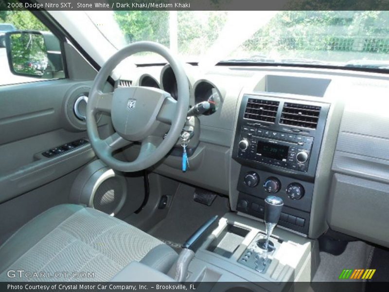 Stone White / Dark Khaki/Medium Khaki 2008 Dodge Nitro SXT