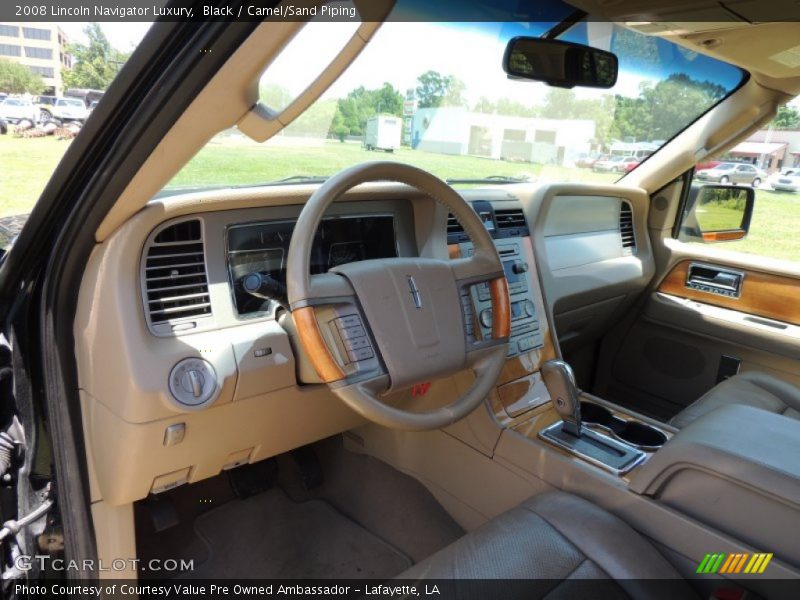 Black / Camel/Sand Piping 2008 Lincoln Navigator Luxury