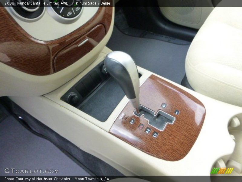 Platinum Sage / Beige 2008 Hyundai Santa Fe Limited 4WD