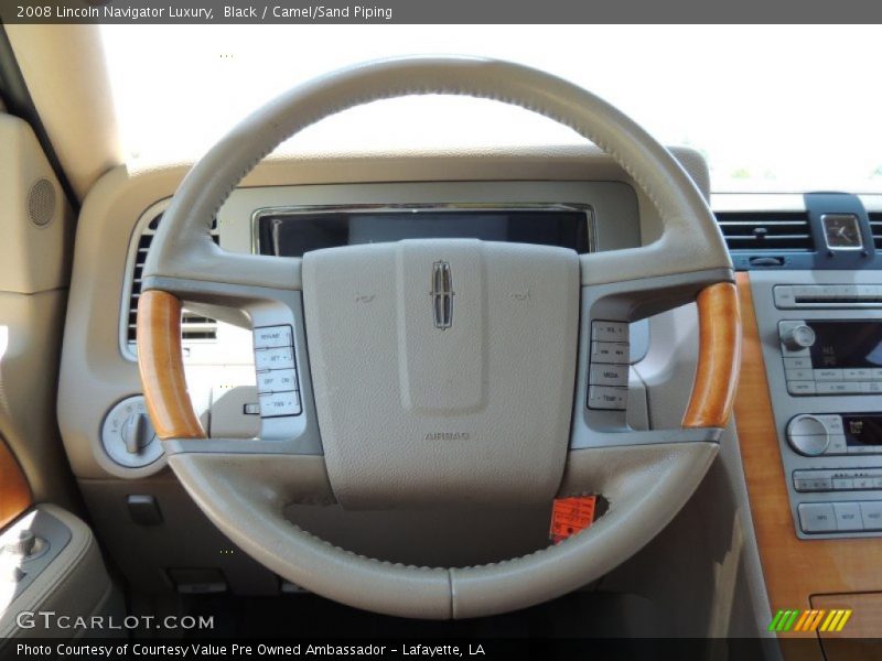Black / Camel/Sand Piping 2008 Lincoln Navigator Luxury