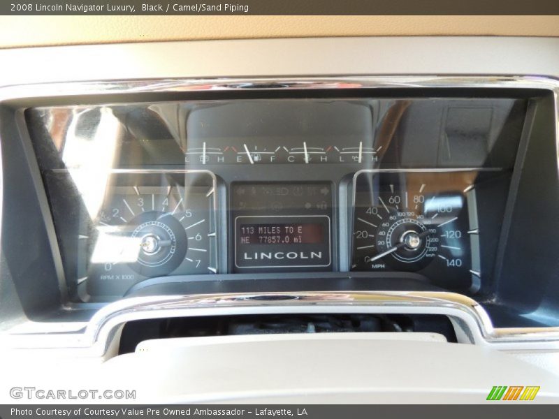 Black / Camel/Sand Piping 2008 Lincoln Navigator Luxury