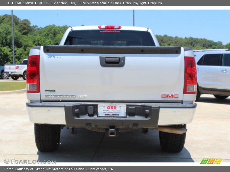 Pure Silver Metallic / Dark Titanium/Light Titanium 2011 GMC Sierra 1500 SLT Extended Cab