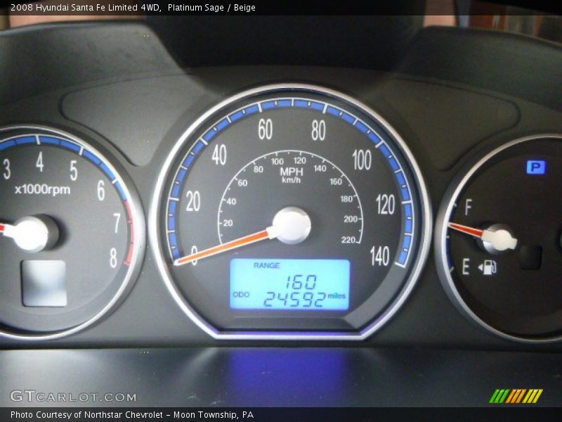 Platinum Sage / Beige 2008 Hyundai Santa Fe Limited 4WD