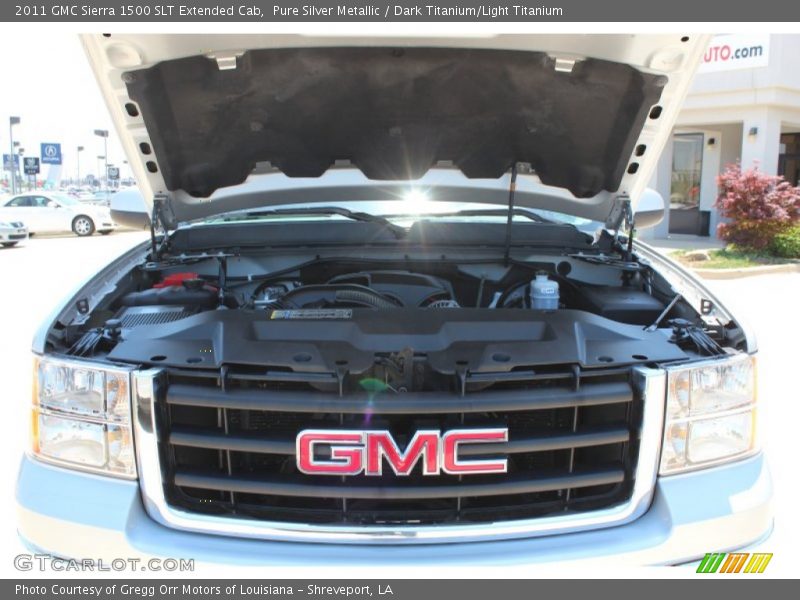 Pure Silver Metallic / Dark Titanium/Light Titanium 2011 GMC Sierra 1500 SLT Extended Cab