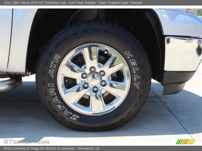 Pure Silver Metallic / Dark Titanium/Light Titanium 2011 GMC Sierra 1500 SLT Extended Cab