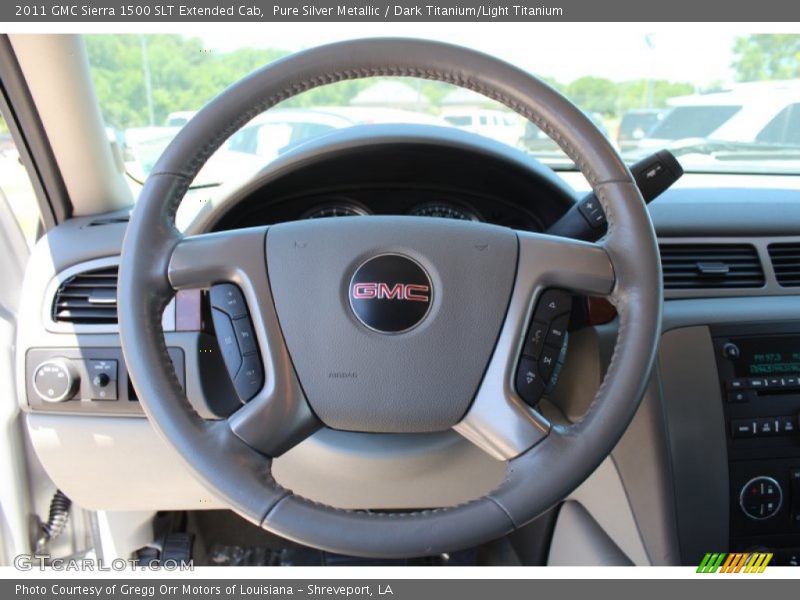 Pure Silver Metallic / Dark Titanium/Light Titanium 2011 GMC Sierra 1500 SLT Extended Cab