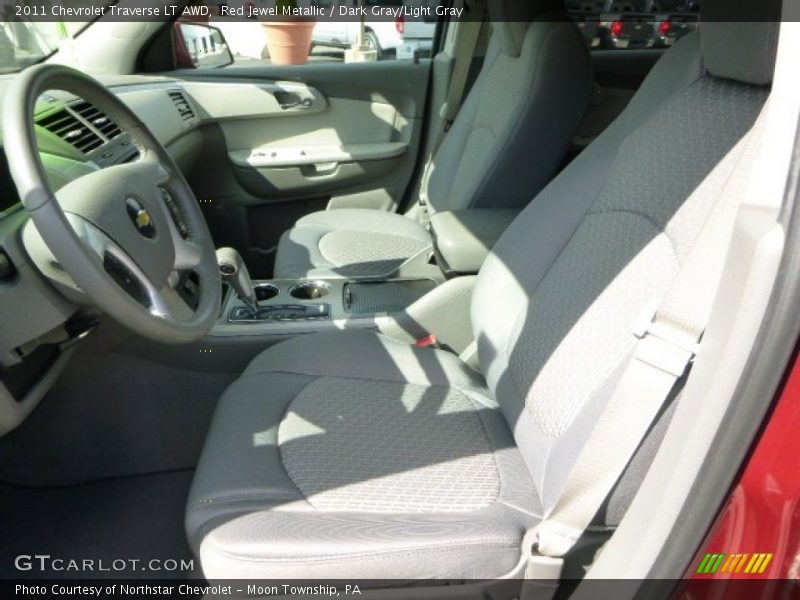 Red Jewel Metallic / Dark Gray/Light Gray 2011 Chevrolet Traverse LT AWD