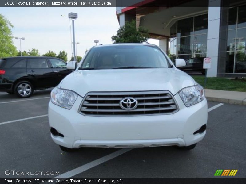 Blizzard White Pearl / Sand Beige 2010 Toyota Highlander