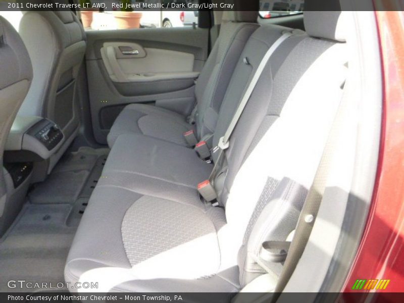 Red Jewel Metallic / Dark Gray/Light Gray 2011 Chevrolet Traverse LT AWD