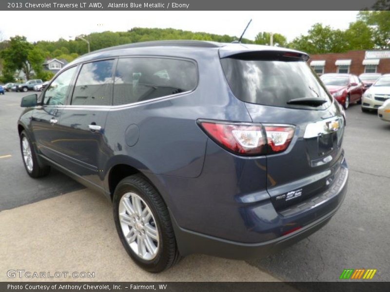 Atlantis Blue Metallic / Ebony 2013 Chevrolet Traverse LT AWD
