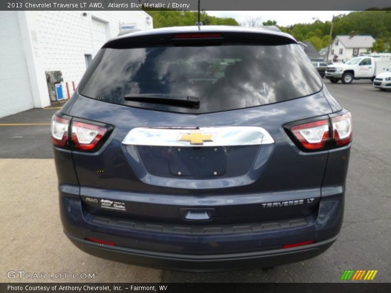 Atlantis Blue Metallic / Ebony 2013 Chevrolet Traverse LT AWD