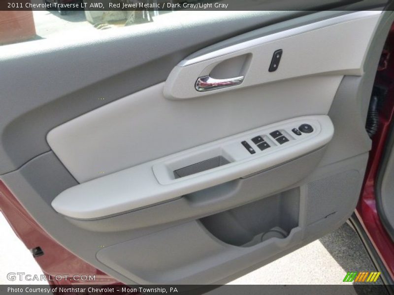 Red Jewel Metallic / Dark Gray/Light Gray 2011 Chevrolet Traverse LT AWD