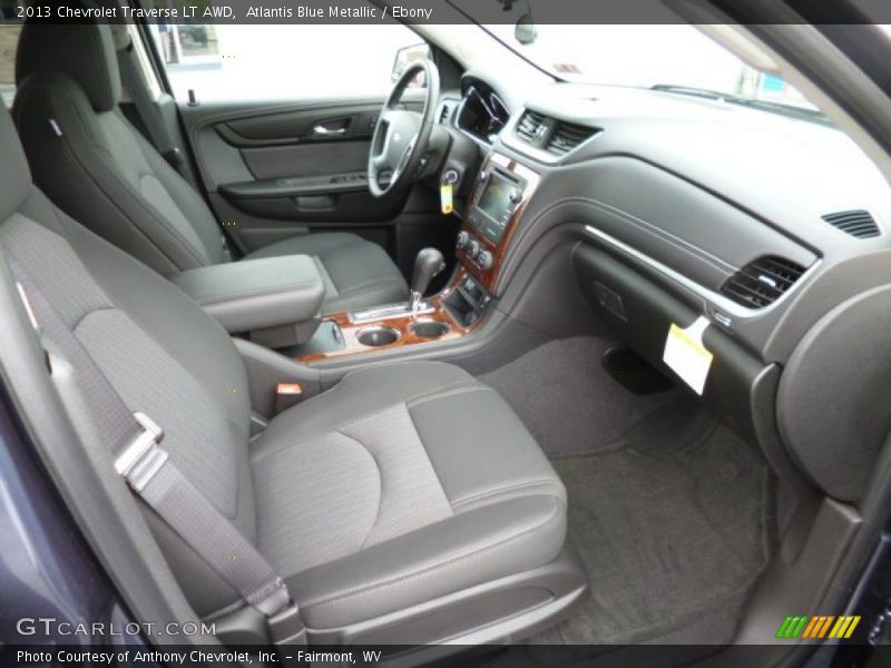 Atlantis Blue Metallic / Ebony 2013 Chevrolet Traverse LT AWD