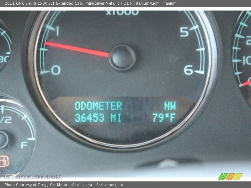 Pure Silver Metallic / Dark Titanium/Light Titanium 2011 GMC Sierra 1500 SLT Extended Cab