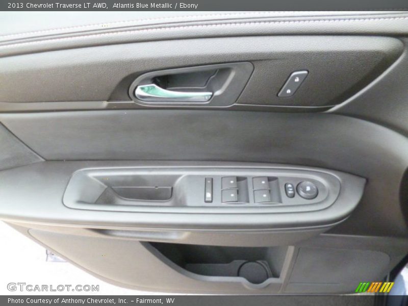 Atlantis Blue Metallic / Ebony 2013 Chevrolet Traverse LT AWD