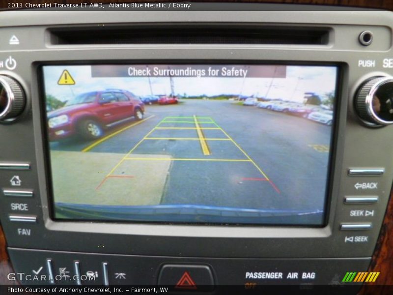 Atlantis Blue Metallic / Ebony 2013 Chevrolet Traverse LT AWD