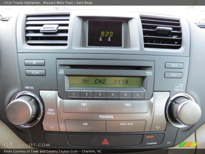 Audio System of 2010 Highlander 