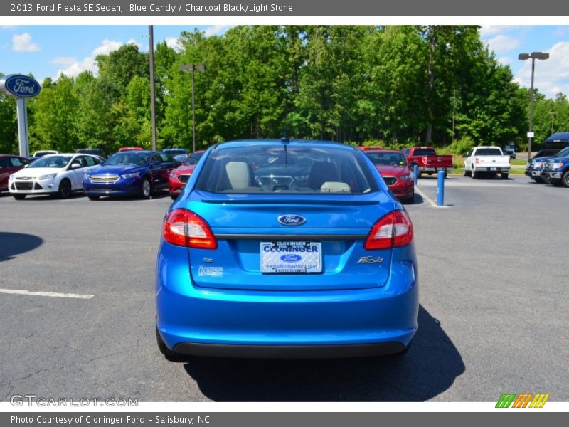 Blue Candy / Charcoal Black/Light Stone 2013 Ford Fiesta SE Sedan