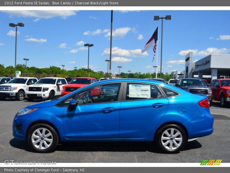 Blue Candy / Charcoal Black/Light Stone 2013 Ford Fiesta SE Sedan