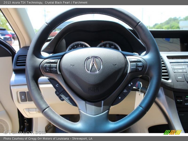 Crystal Black Pearl / Parchment 2013 Acura TSX Technology