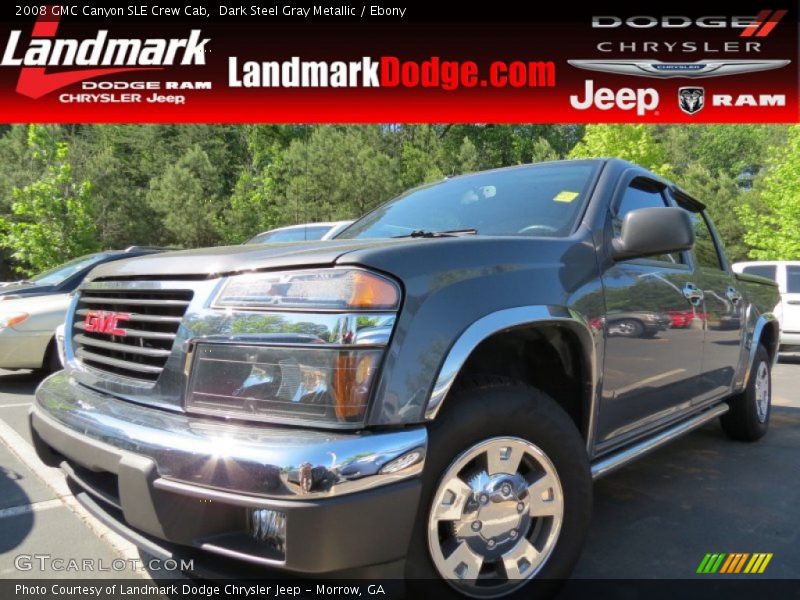 Dark Steel Gray Metallic / Ebony 2008 GMC Canyon SLE Crew Cab