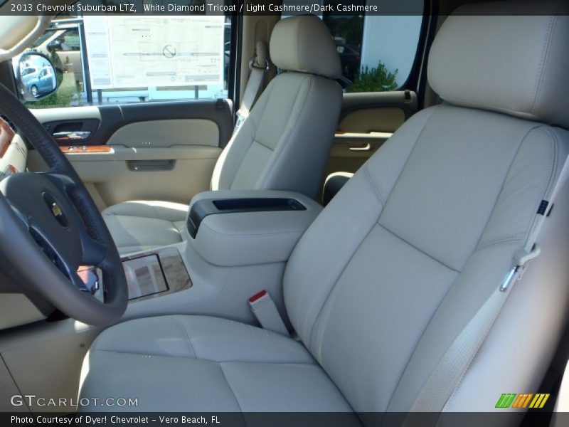 White Diamond Tricoat / Light Cashmere/Dark Cashmere 2013 Chevrolet Suburban LTZ