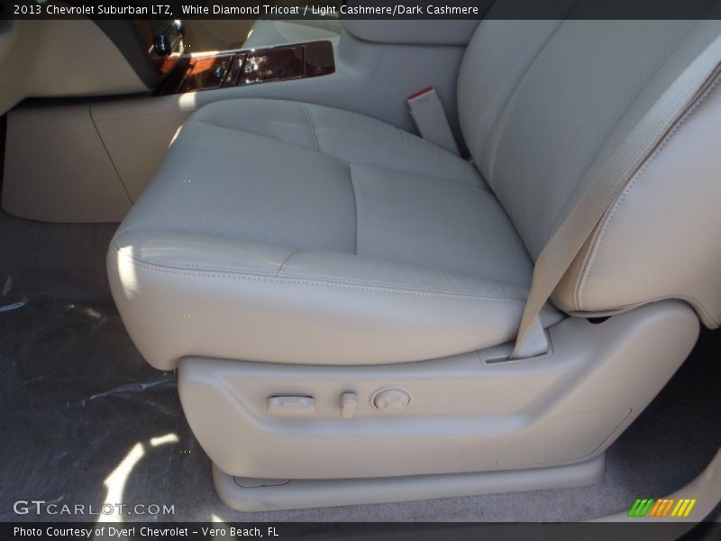 White Diamond Tricoat / Light Cashmere/Dark Cashmere 2013 Chevrolet Suburban LTZ