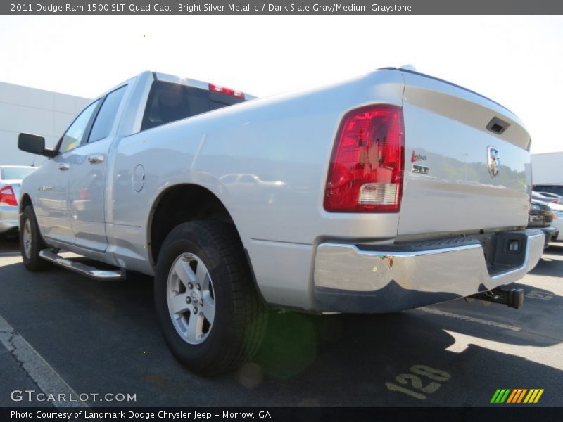 Bright Silver Metallic / Dark Slate Gray/Medium Graystone 2011 Dodge Ram 1500 SLT Quad Cab