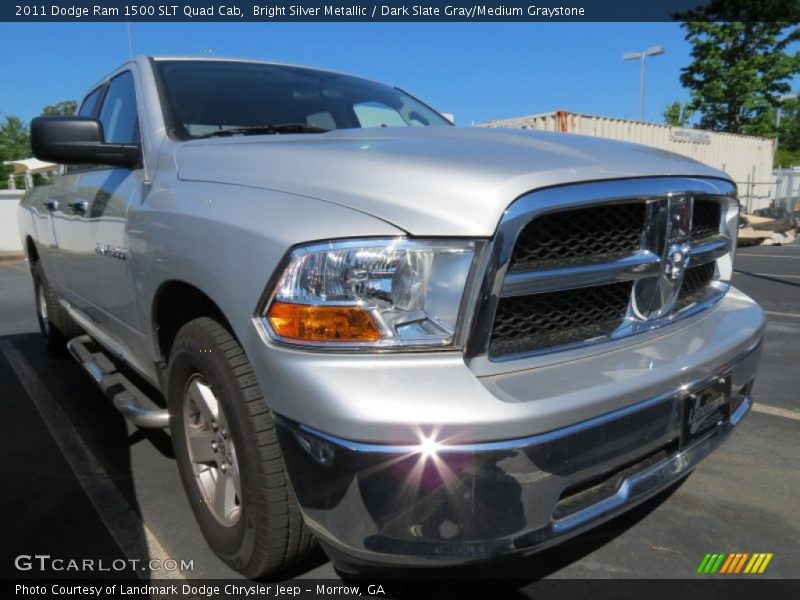 Bright Silver Metallic / Dark Slate Gray/Medium Graystone 2011 Dodge Ram 1500 SLT Quad Cab