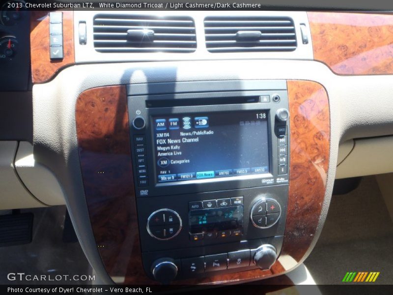 White Diamond Tricoat / Light Cashmere/Dark Cashmere 2013 Chevrolet Suburban LTZ