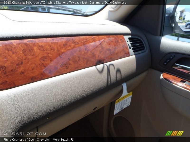 White Diamond Tricoat / Light Cashmere/Dark Cashmere 2013 Chevrolet Suburban LTZ