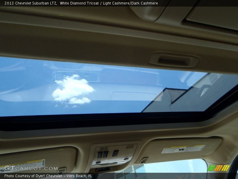 White Diamond Tricoat / Light Cashmere/Dark Cashmere 2013 Chevrolet Suburban LTZ