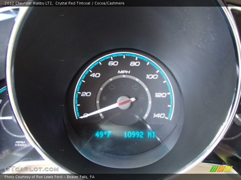 Crystal Red Tintcoat / Cocoa/Cashmere 2012 Chevrolet Malibu LTZ