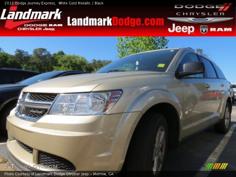 White Gold Metallic / Black 2011 Dodge Journey Express
