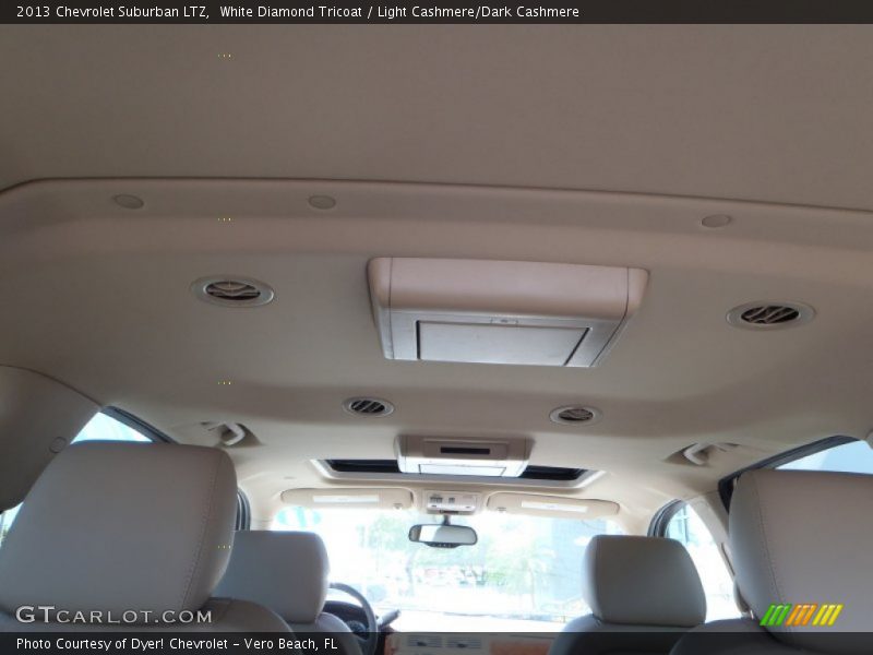 White Diamond Tricoat / Light Cashmere/Dark Cashmere 2013 Chevrolet Suburban LTZ