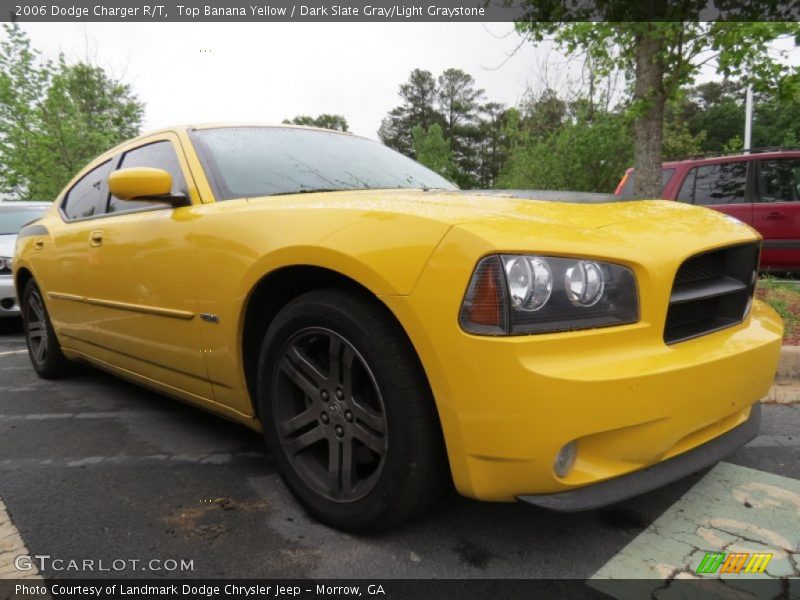 Top Banana Yellow / Dark Slate Gray/Light Graystone 2006 Dodge Charger R/T
