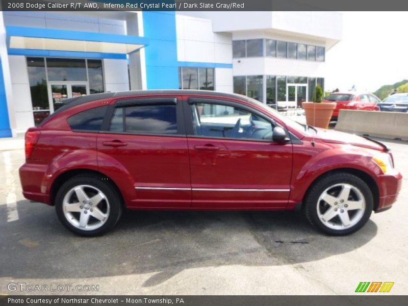 Inferno Red Crystal Pearl / Dark Slate Gray/Red 2008 Dodge Caliber R/T AWD