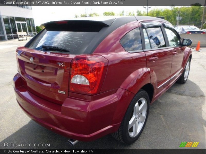 Inferno Red Crystal Pearl / Dark Slate Gray/Red 2008 Dodge Caliber R/T AWD
