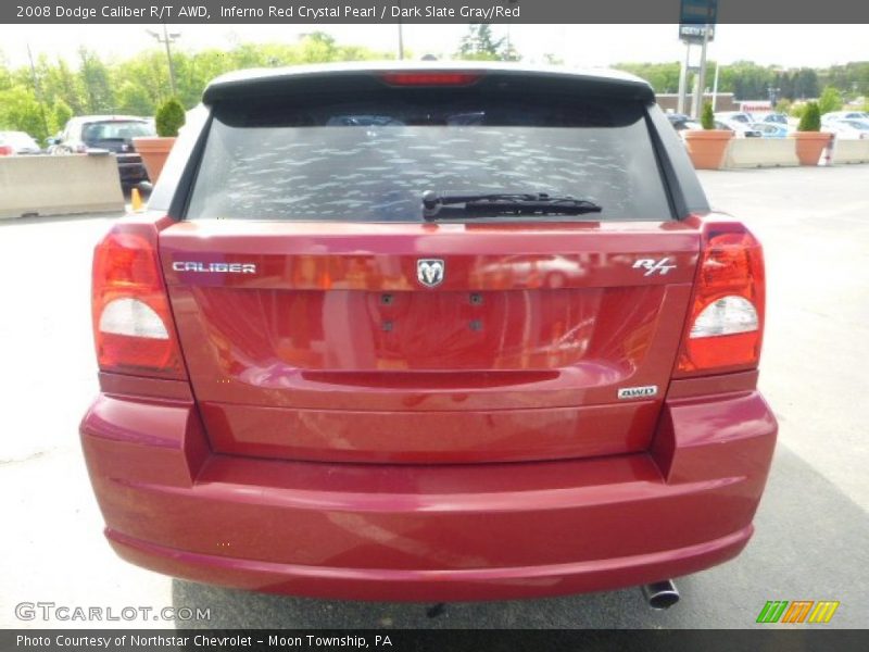 Inferno Red Crystal Pearl / Dark Slate Gray/Red 2008 Dodge Caliber R/T AWD