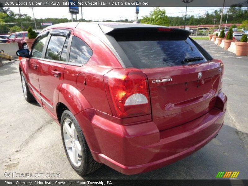 Inferno Red Crystal Pearl / Dark Slate Gray/Red 2008 Dodge Caliber R/T AWD