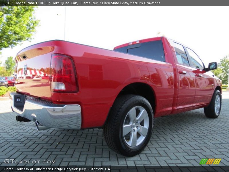 Flame Red / Dark Slate Gray/Medium Graystone 2012 Dodge Ram 1500 Big Horn Quad Cab