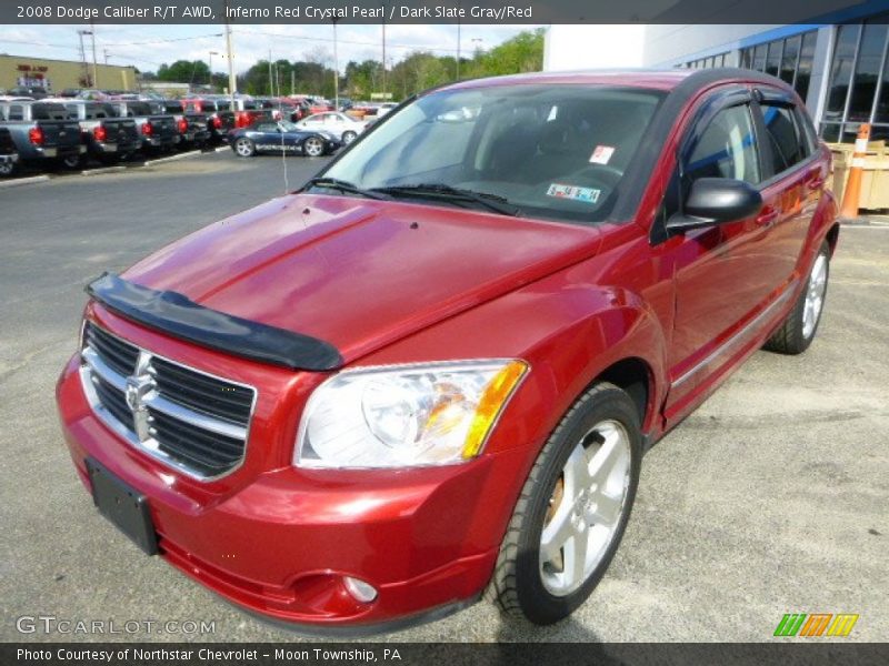 Inferno Red Crystal Pearl / Dark Slate Gray/Red 2008 Dodge Caliber R/T AWD
